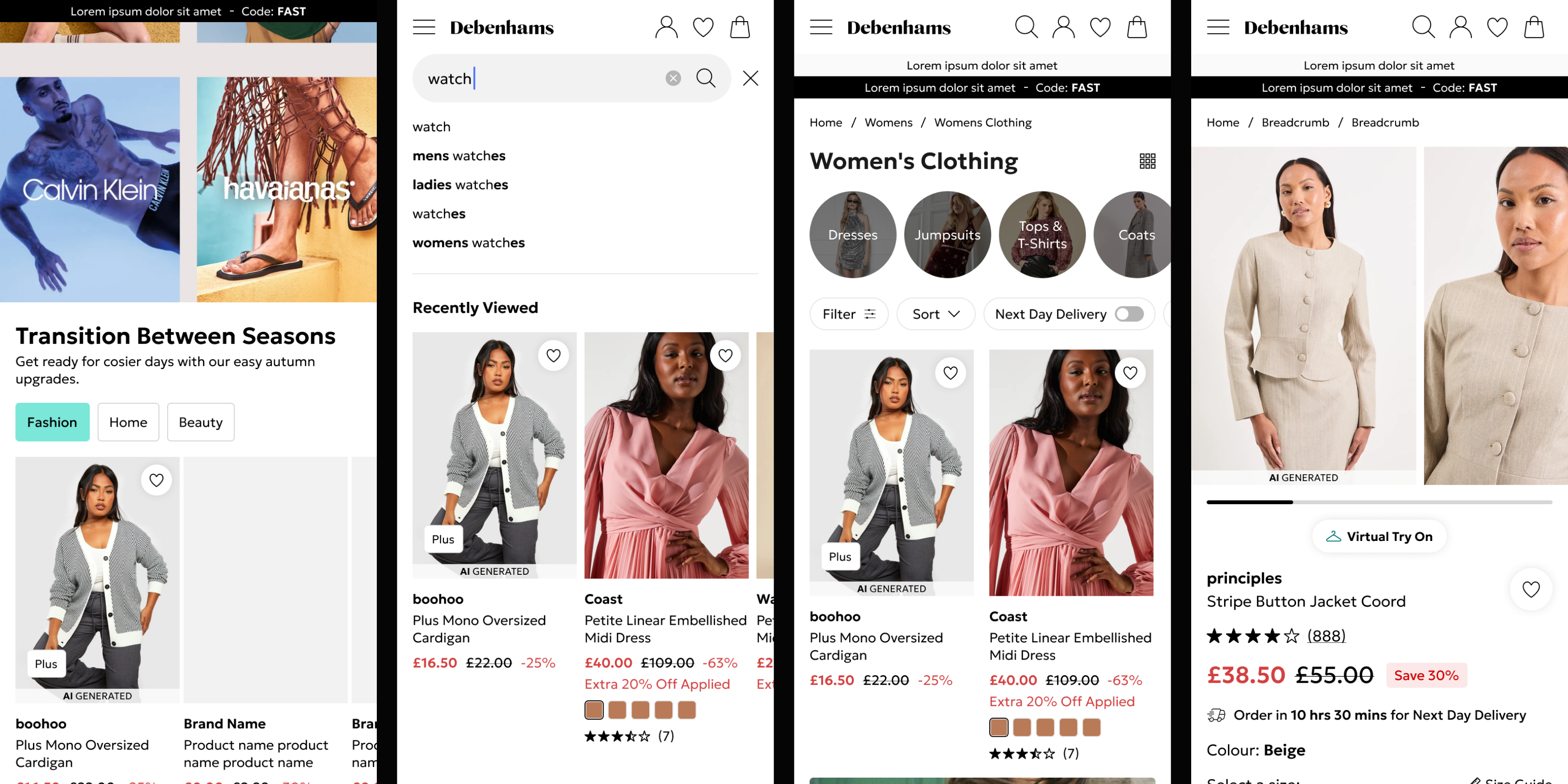 Debenhams designs