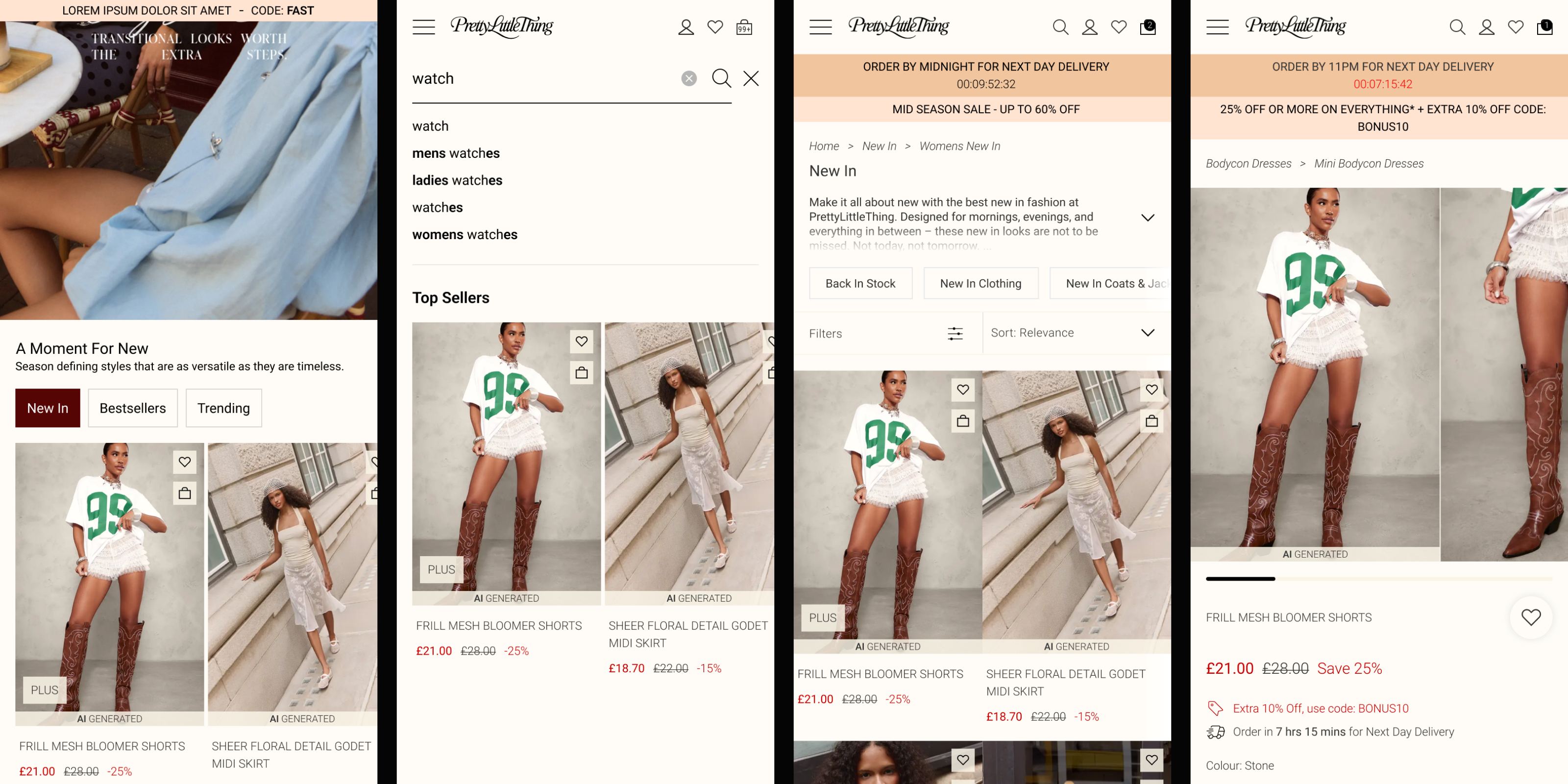 PrettyLittleThing designs